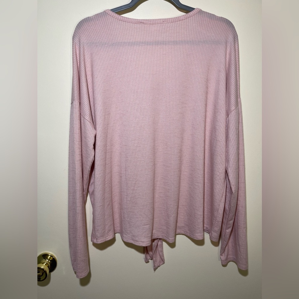 Pink Republic long sleeve pullover V-neck top XXL tie detail - Picture 5 of 5
